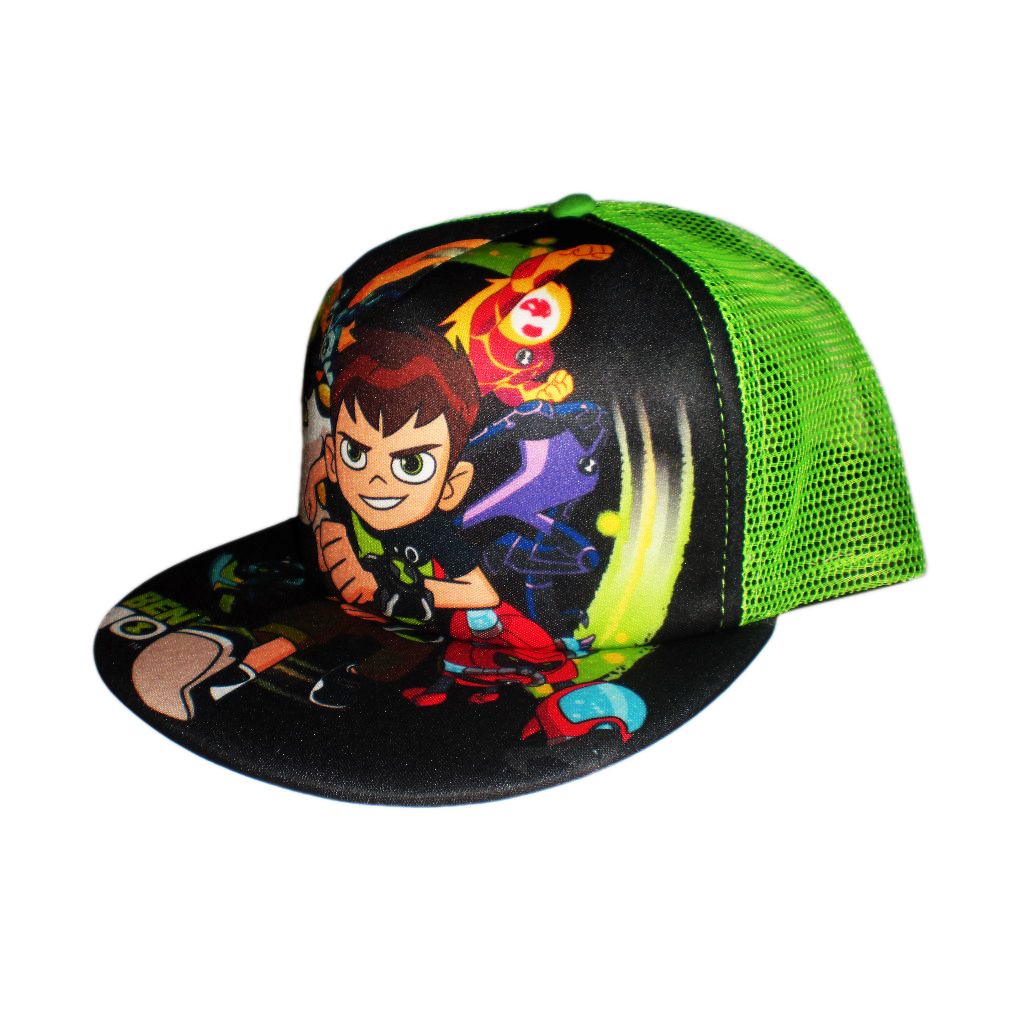 Child Cute Carton Printing Green Trucker Cap (JRT103)