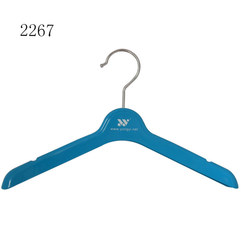 Custom Colored Kids Plastic Top Hanger with Custom Logo