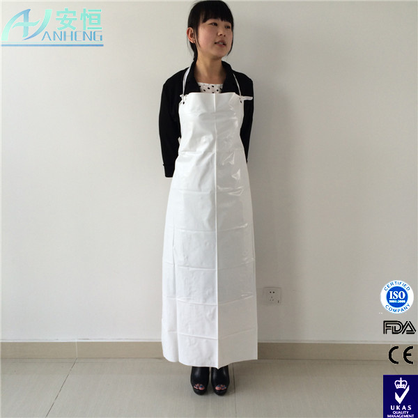 White Washable PVC Apron Waterproof Butcher Apron