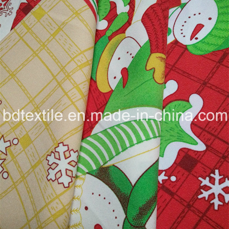 Christmas Printed Minimatt for Table Cloth! 100%T, 240G/M, Easy to Wash and Dry