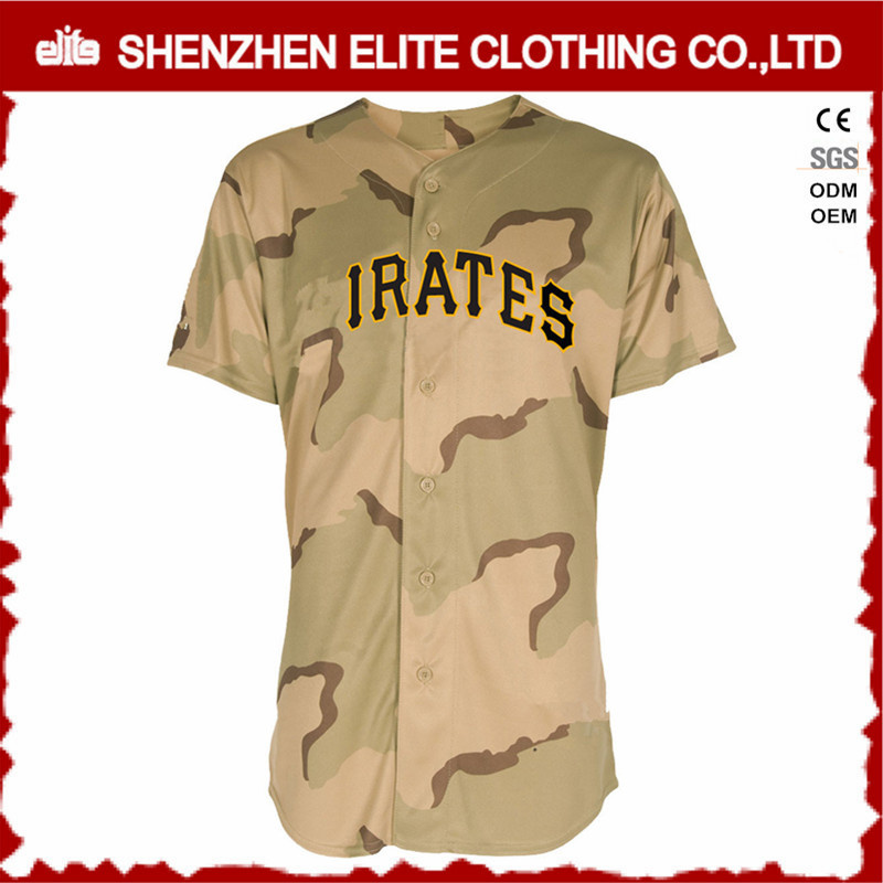 Sublimated Camo Baseball Jerseys with Custom Design