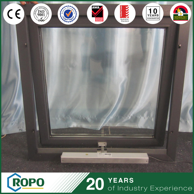 Electrical Awning Windows, UPVC Awning Window with Black Color