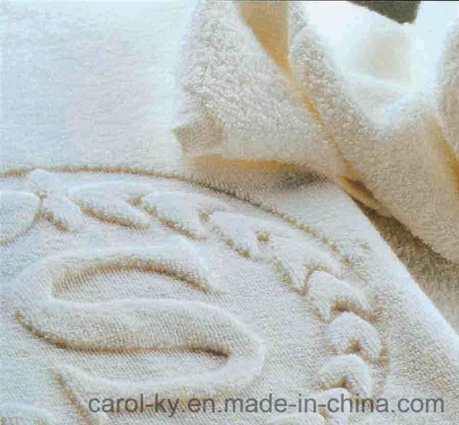 Hotel Custom Woven Embossed Jacquard Logo Hand Towel