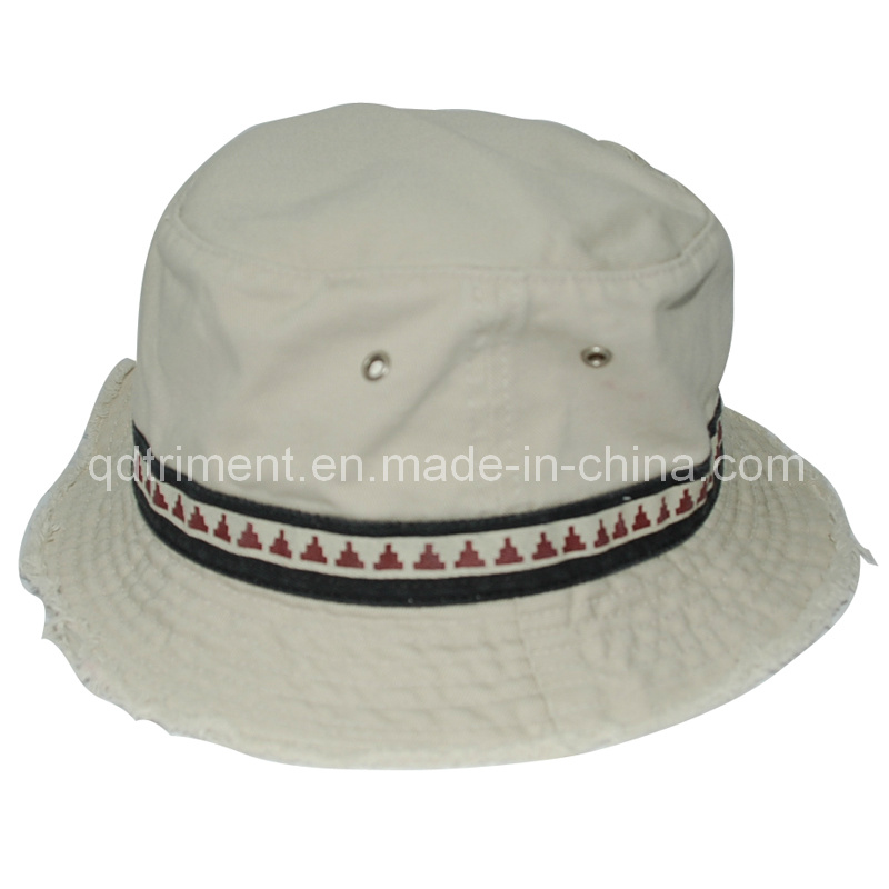 Grinding Washed Raw Edge Bill Fishing Bucket Hat (TMBH9460)