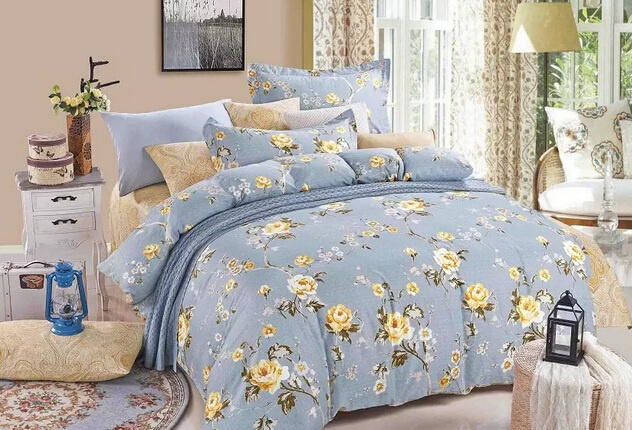 100%Cotton Light Color Ptinted Bedding Set