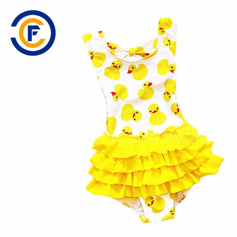 New Design Cartoon Print Girl Swimwear with Oeko-Tex