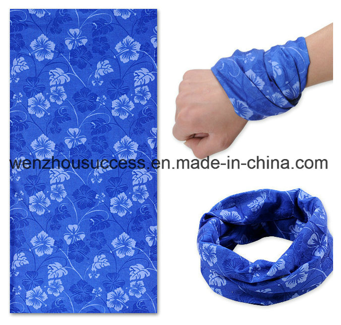 Polyester Elastic Bandana, Seamless Multifunctional Headwear