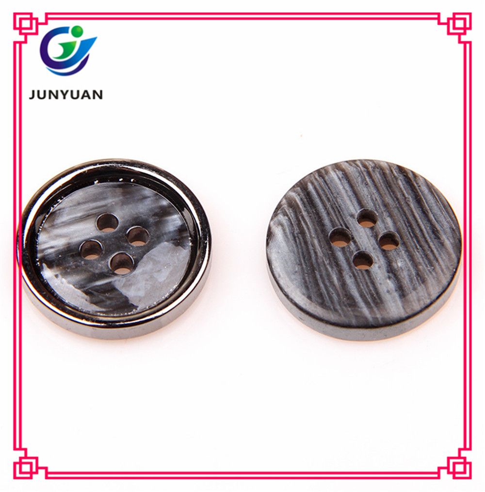 High Quality Overcoat Resin Button Black Men Shirt Button