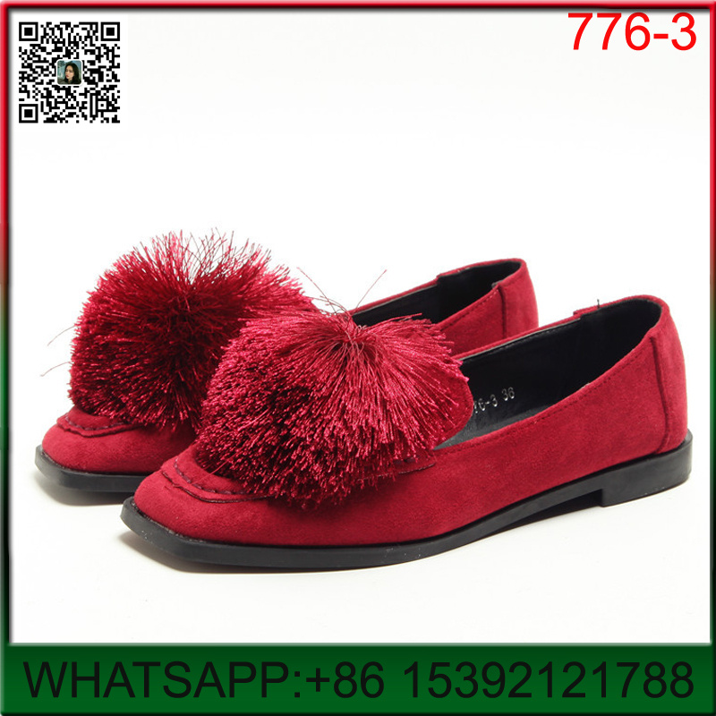 New Design Flat Velvet Lady Shoes for Winter