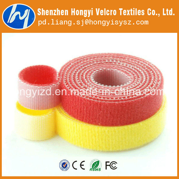 Nylon Colorful Back-to -Back Hook and Loop Velcro Wire Tie