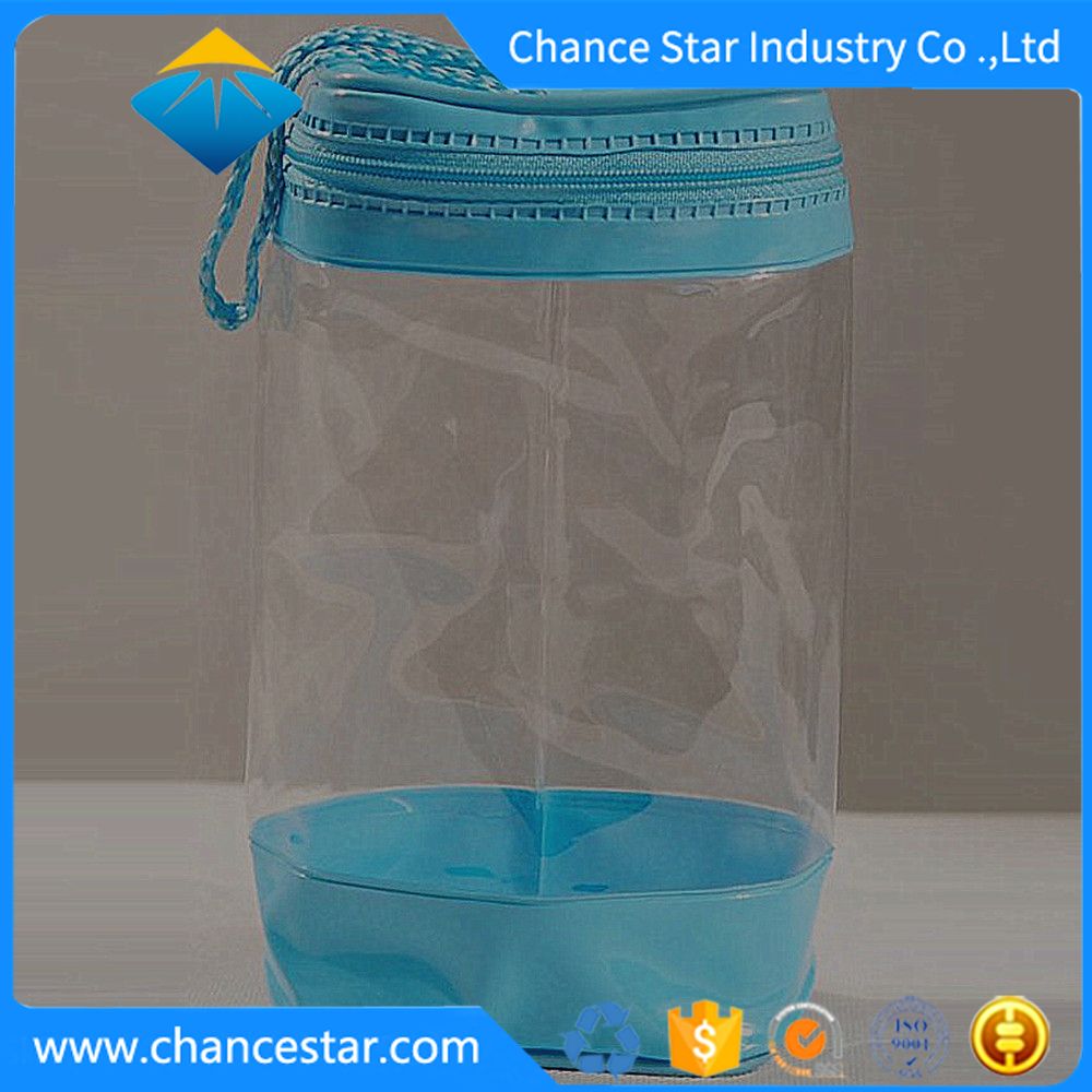 Custom Clear Makeup Brush PVC Bag with String Hanger