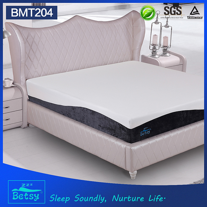 OEM Compressed Memory Foam Mattress 25cm High with Memory Foam and Knitted Fabric Zipper Cover