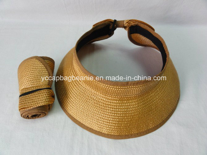 100%Paper Straw Sun Visor Hat