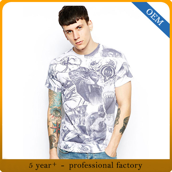 Men's New Model All Over Dye Sublimation Printing T Shirts