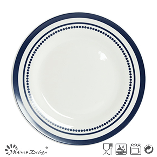 27cm Porcelain Dinner Plate with Simple Decal Printing