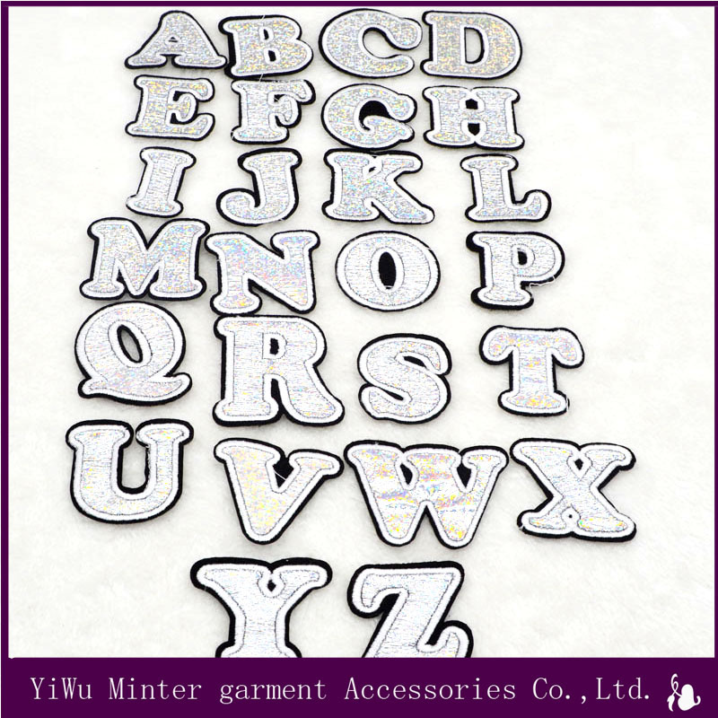 Letter Customize Embroidered Iron Sew on Patches for Clothes