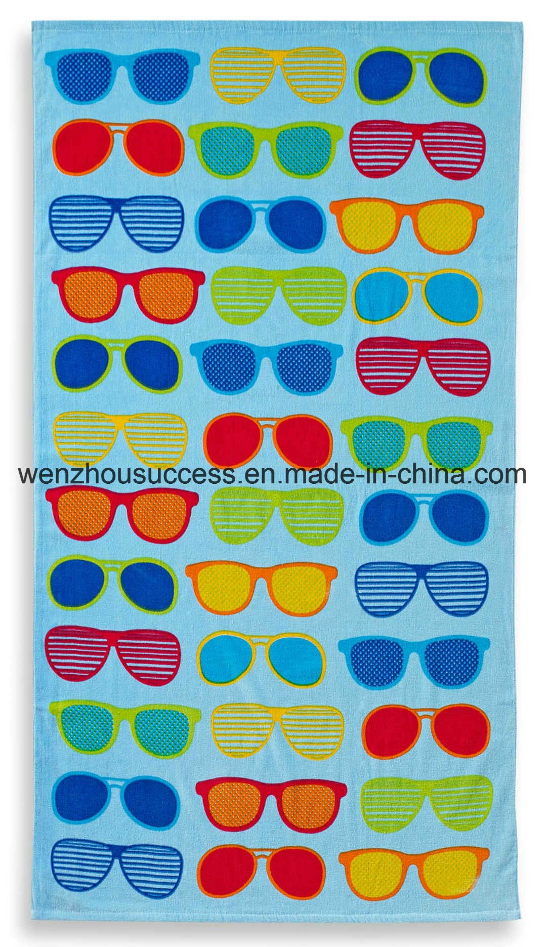 100% Cotton Custom Printed Sublimation Beach Towel