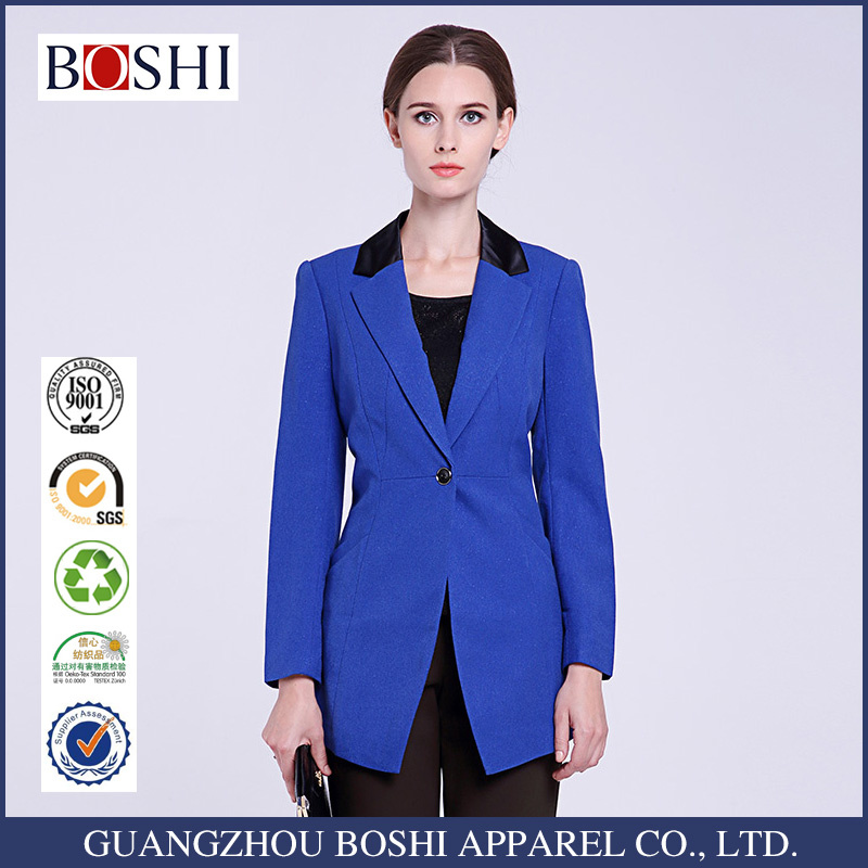 2016 Fashion Ladies Black Suit Tailored Woman Work Suit