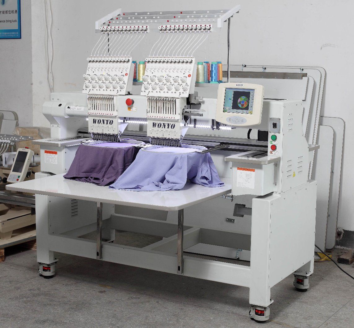 2 Head Embroidery Machine Price with USB/U Disk/Network Port to Transfer The Design