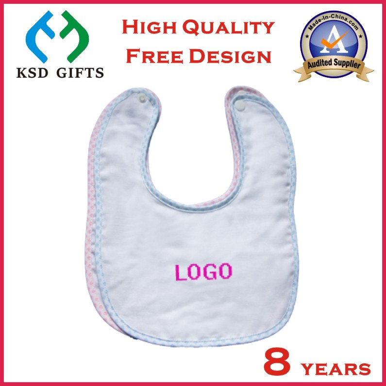 Customized Logo 100% Cotton Gauze Bibs with Buckles