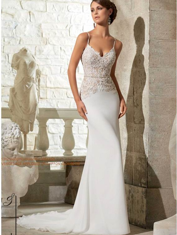 2015 See-Through Body Slim Bridal Wedding Dress (WD5312)