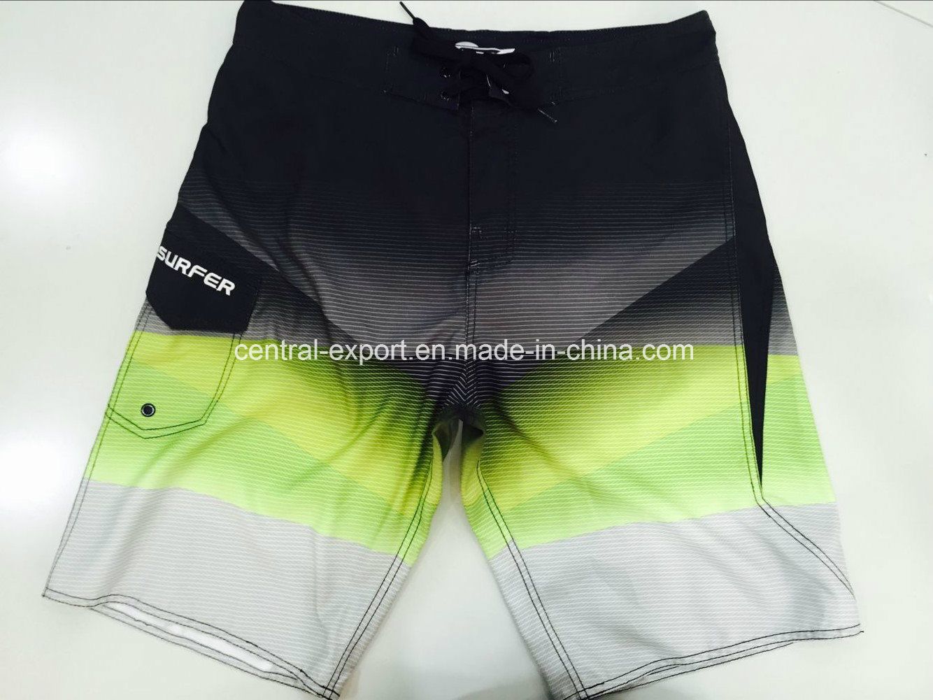 Oeko-Tex Flat Waist Polyester Contract Color Men Board Short Swimwear