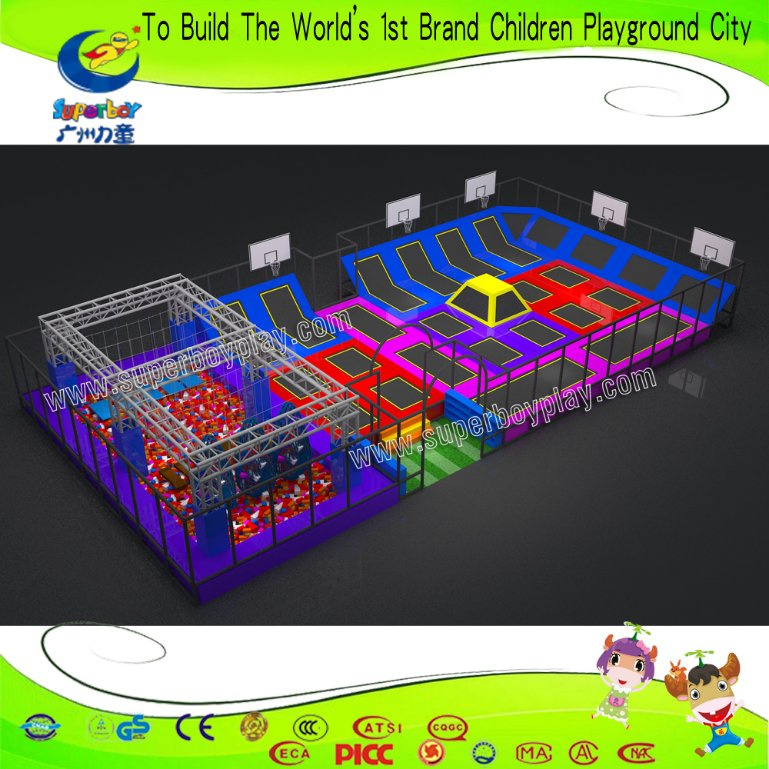 Ce GS Proved Indoor Trampoline with Ninja Course