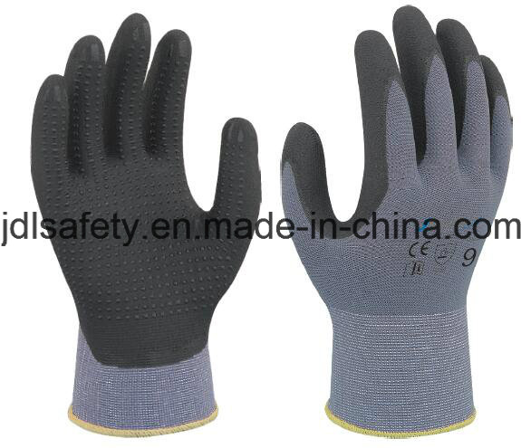 Nylon Work Glove with Superfine Foam Nitrile Dipping (N1567)