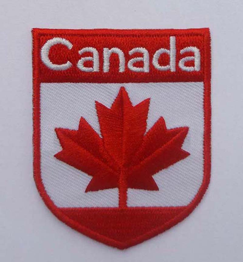 Canada Flag Embroidery Patch Custom Woven Badge (GZHY-PATCH-002)