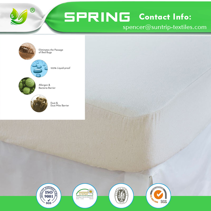 China Supplier Anti-Dust Mite Terry Fabric Bed Bug Fitted Style Mattress Protector Cover