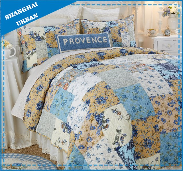 Provence Spring Gardens Polyester Patchwork Quilt