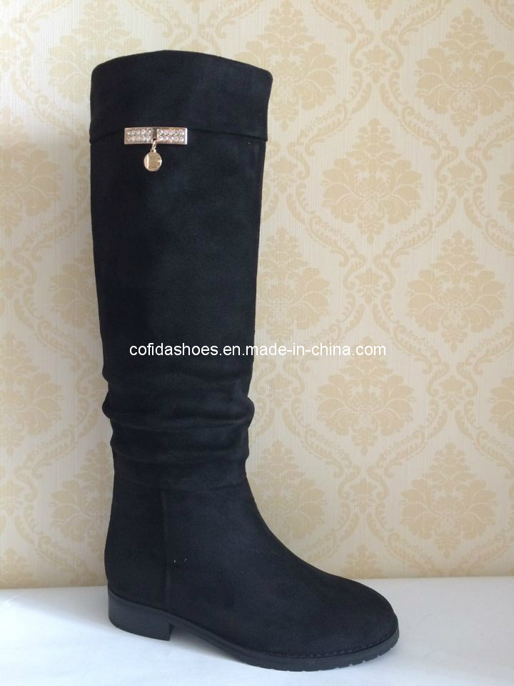 Elegant Fashion Diamonds Sexy Lady Long Rubber Boot