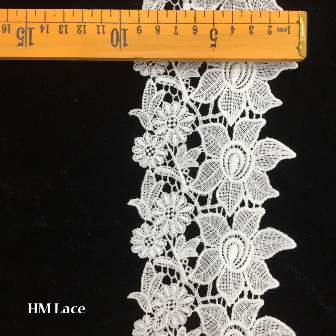 9cm Polyester Blouse Lace Trim for Bridal Dresses with Flower Fringe Customized Trimming Hmhb1005