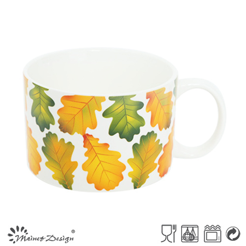 Multi Color Decal Nice New Bone China Soup Mug