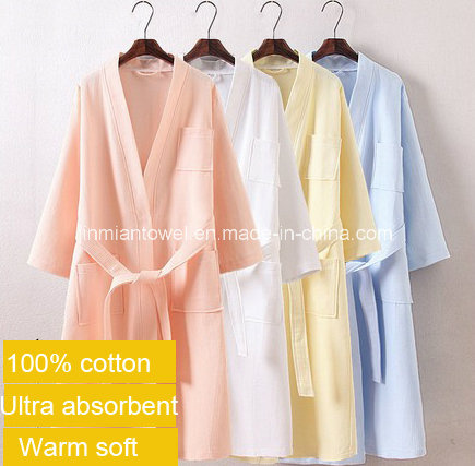 Wholesale Soft Waffle, Terry Bathrobe Full Length Shawl Collar Velour Bathrobe