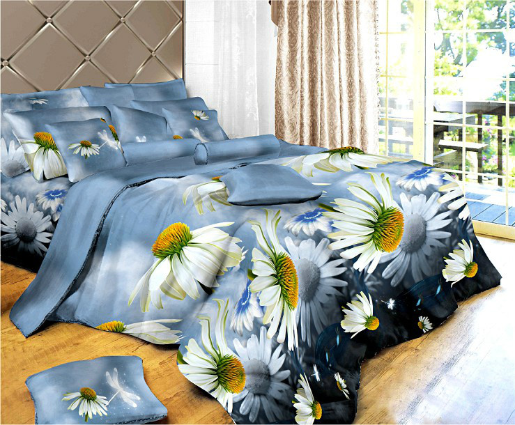 Elegant Flower Printing Colorful 3D Bedding Set