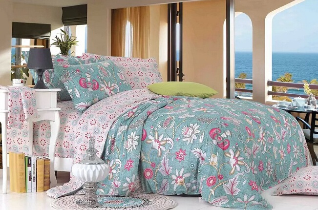 Cotton Bedding Set Reactive Dyeing 3D Printing Duvet Cover Set
