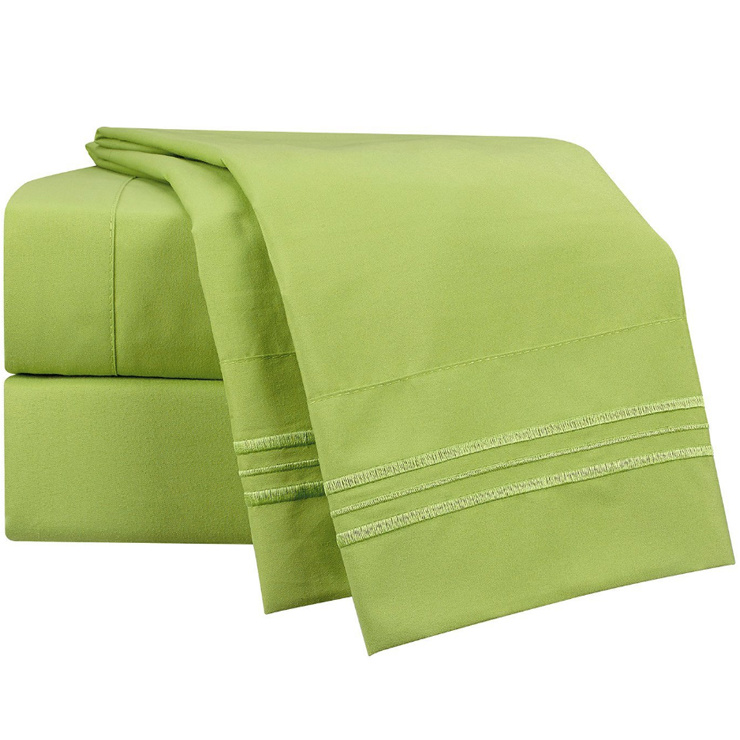 OEM Manufacture China Solid Polyester Wholesale Bed Sheet