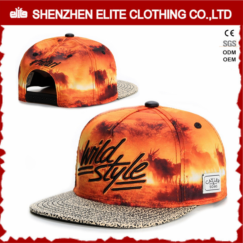 2016 Custom Sublimation Print 6 Panel Baseball Cap