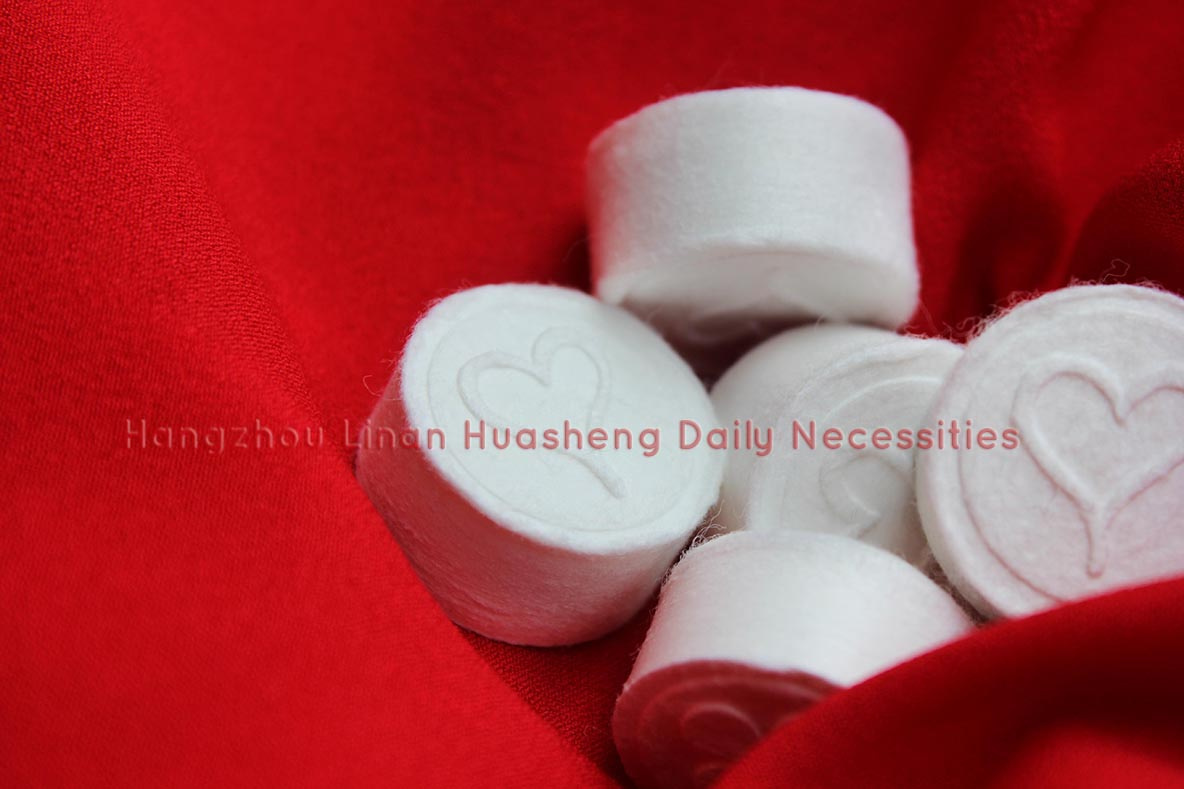 100% Viscose Compressed Nonwoven Towel