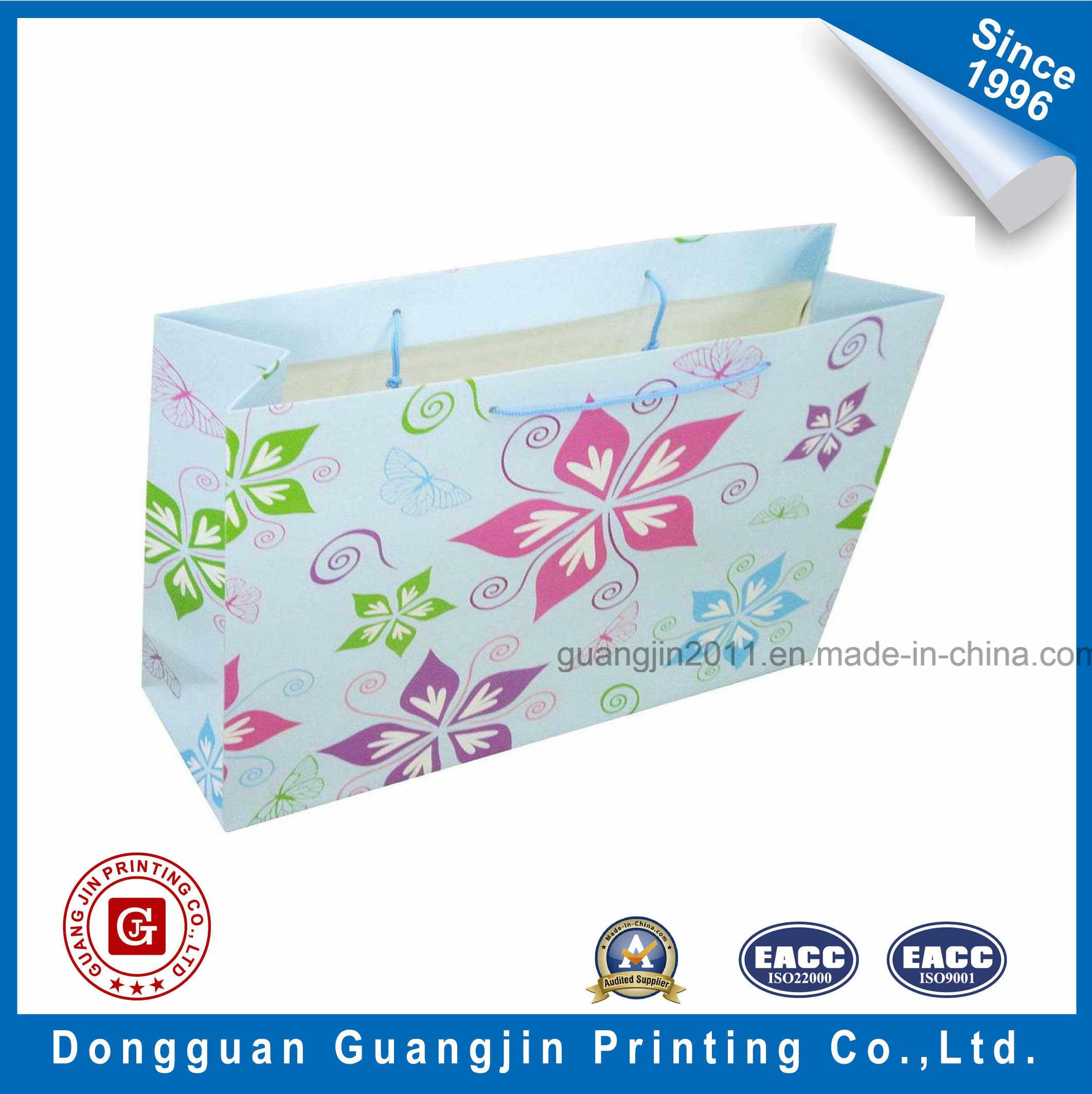 Customized New Design Paper Shopping Bag for Garment Packaging