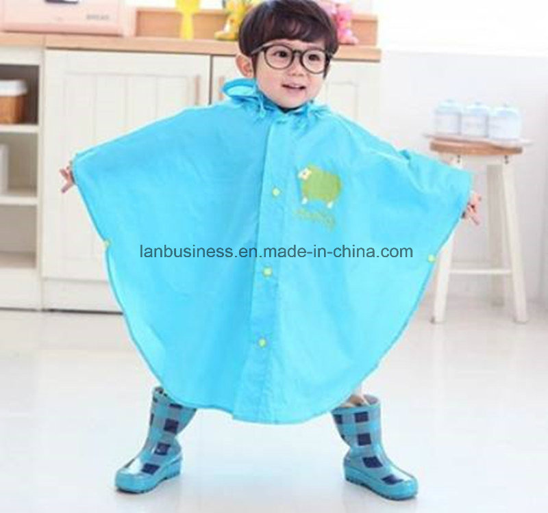 Multi-Coloured Cute and Waterproof Chilren Rain Poncho