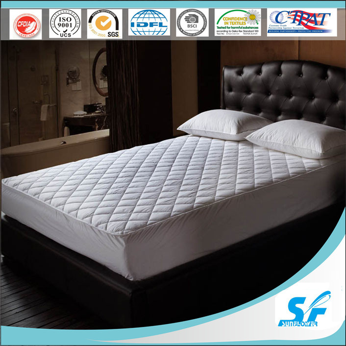 100%Cotton Pattern Quilting Mattress Protector with Skirt