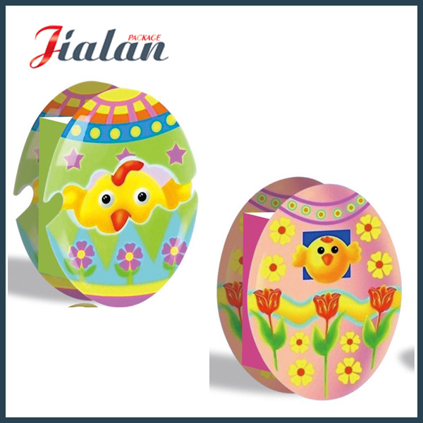 Egg Shape Printed Unique Shape Custom Easter Design Paper Bag