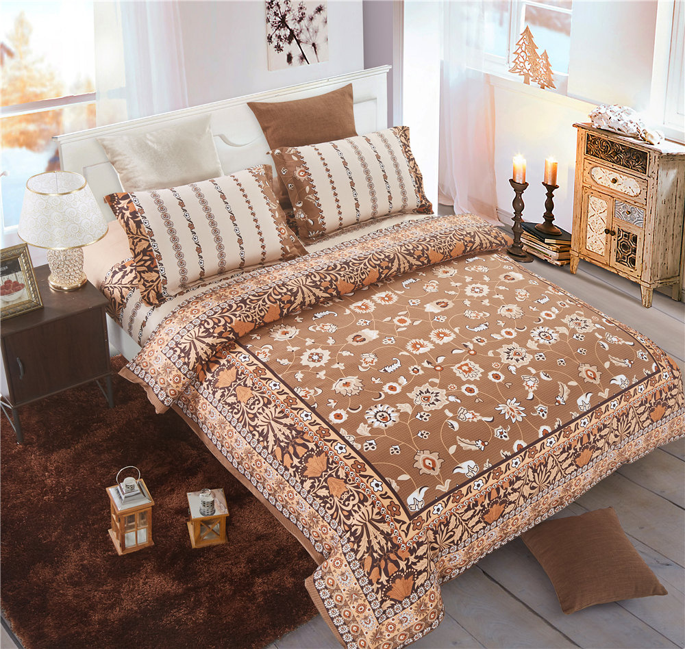 Boho Mandala Colorful Printed Duvet Quilt Bedding with Pillow Cover