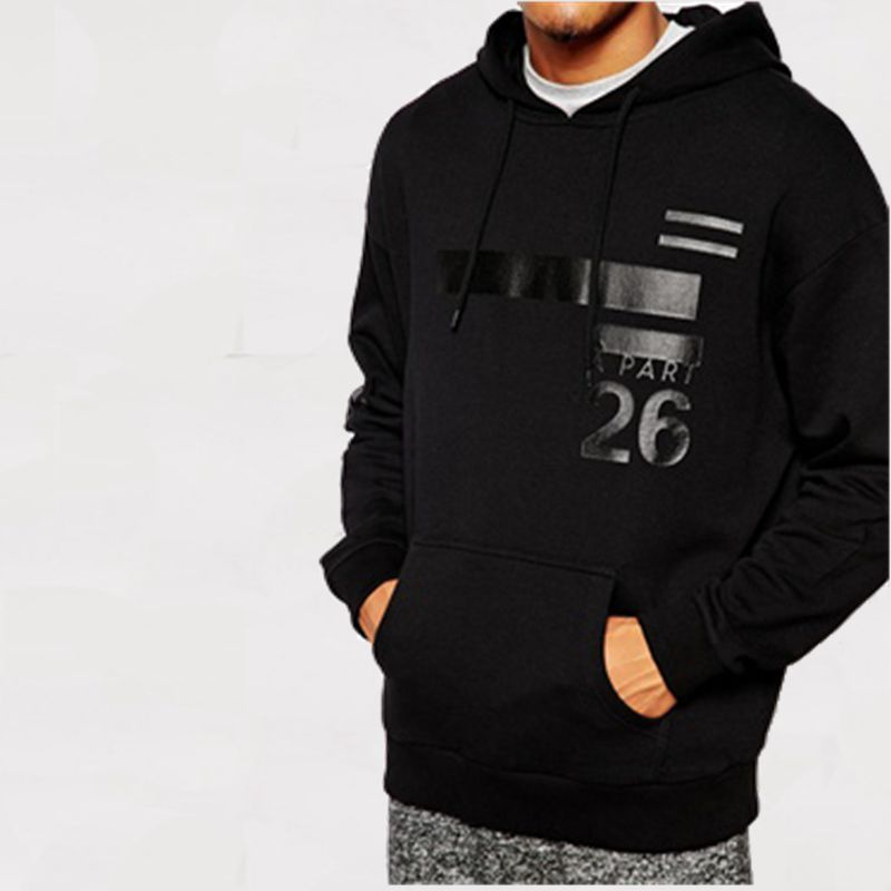 Loop-Back Sweat Oversized Hoodie with Print