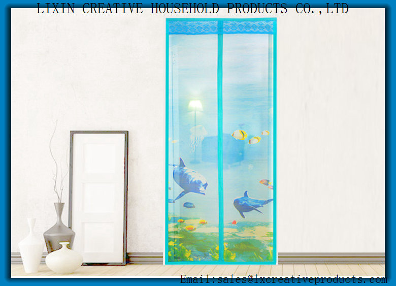 Polyester Mosquito Net DIY Magic Mesh Magnetic Screen Door