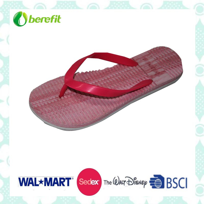 Women's Slipper with Bright Color, PVC Straps and EVA Sole