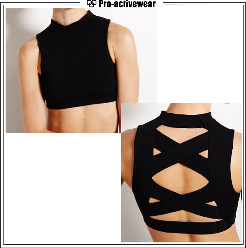 Low Price Custom Elastic Band Ladies Sport Bra