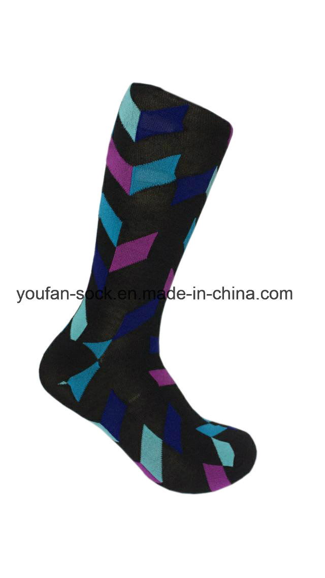 Polyester/Spandex 168n Single Cylinder Men's Sock